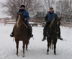 Emily on Sissy. and Brian on Smokey